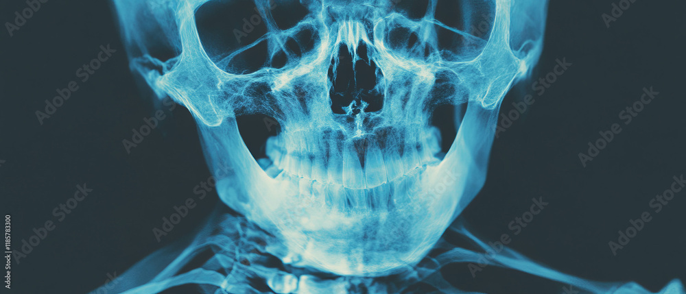 Aufkleber Distorted X-ray texture creating a gritty and unsettling atmosphere with noise and distortion