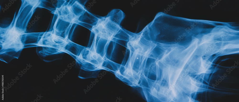 Aufkleber Subtle patterns of X-ray texture revealing intricate skeletal structures