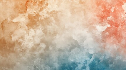 Fototapeta premium Abstract art with blue, orange and white color blend.