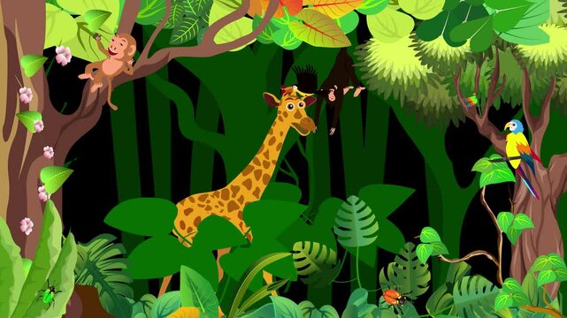 giraffe in the jungle