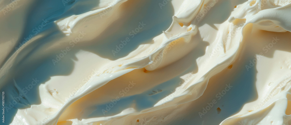 Poster seamless pattern texture of thick and tangy sour cream ideal for culinary applications