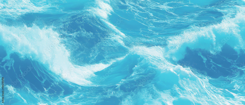 Poster Cascading waterfall texture revealing the powerful force of nature in seamless pattern design