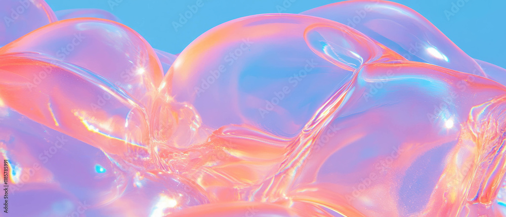 Poster clear gel texture with smooth and transparent appearance for cosmetic applications