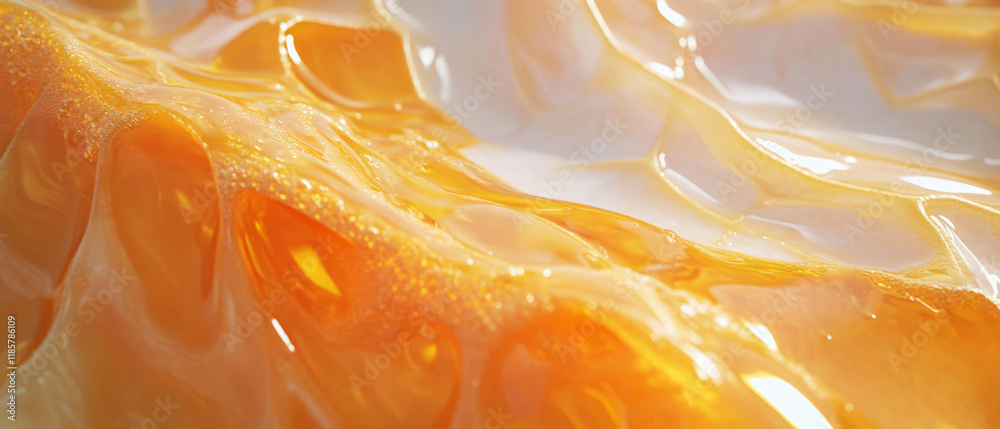 Poster golden honey texture with natural sweetness and dripping patterns for culinary delights