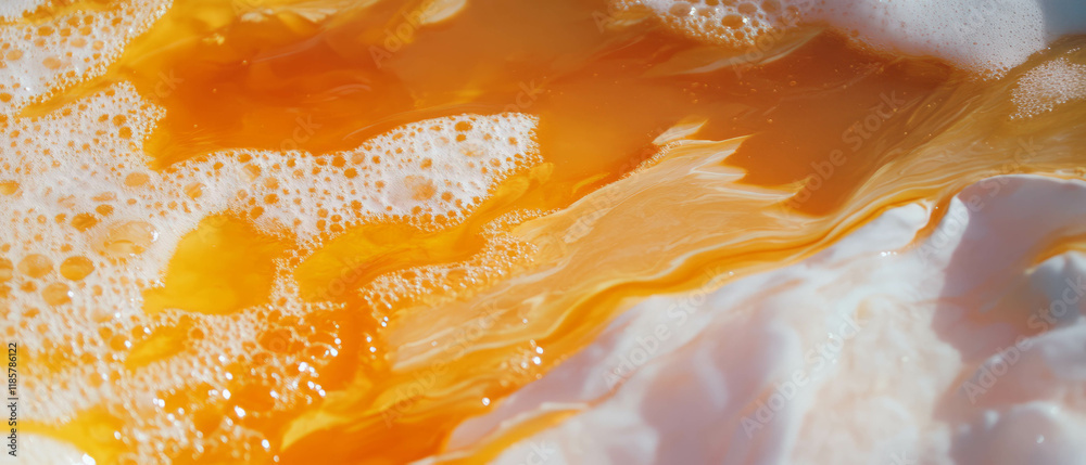 Aufkleber dripping honey with a golden texture and natural sweetness flowing on a surface