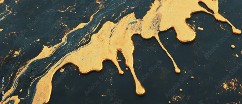 Poster dripping golden honey showcases natural sweetness and unique texture patterns