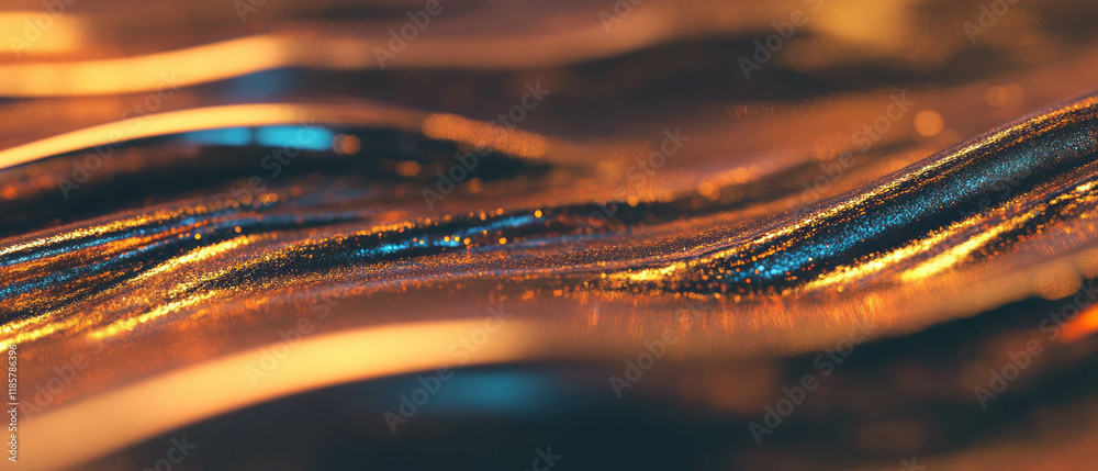 Poster molten gold texture showcasing shimmering and luxurious patterns reflecting light