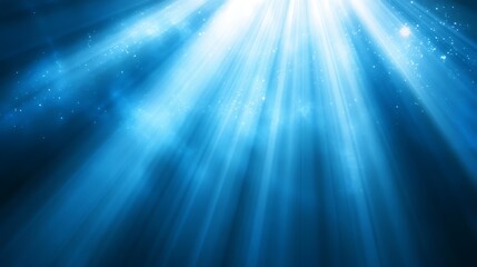 Obraz premium Blue light rays, cosmic dust, dark background, design element