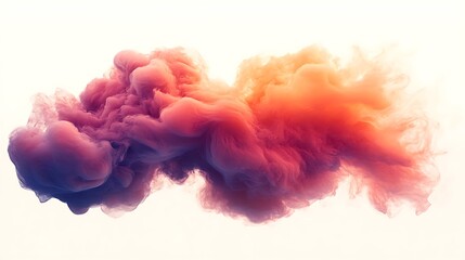 Fototapeta premium Colorful ink swirling, abstract art, white background, design element