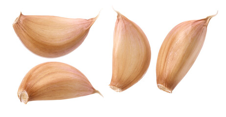garlic cloves isolated, transparent PNG, PNG format, cut out, Collection, set