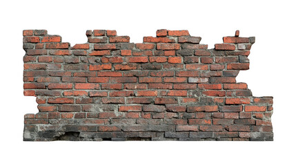 Fototapeta premium Captivating weathered brick wall with hole, ideal for architectural and urban design projects