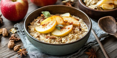 Delicious bowl of winter oats featuring baked apples creates a comforting and nutritious dish perfect for chilly days. Enjoy this sweet bowl of winter oats any time you crave warmth and flavor.