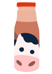 Fresh And Creamy milk cartoon