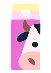 Strawberry Milk Illustration