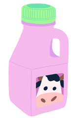 Strawberry Milk Illustration