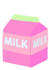 Strawberry Milk Cartoon