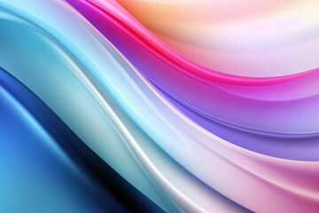 Obraz premium Colorful abstract waves create a stunning visual in smooth gradients