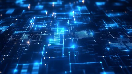 Abstract Digital Network  Futuristic Technology Background