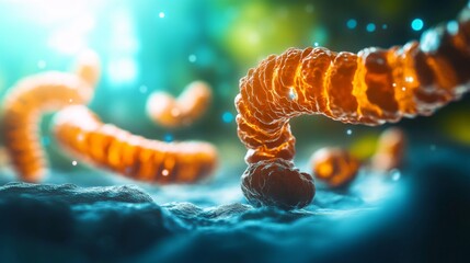 Medical illustration highlighting the inflammation caused by ulcerative colitis in the colon.