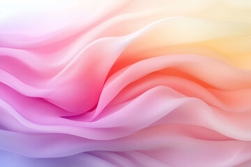Fototapeta premium 柔らかなパステルカラーの流れる波模様 – 優雅でロマンチックな抽象アート