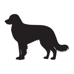Vector silhouette of dog, dog breed black silhouette logo , icon, 