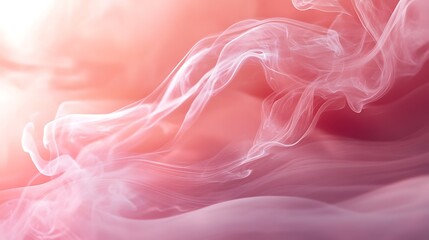 Pink smoke swirls, sunlit background, abstract design
