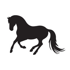  silhouette of a running horse, Drawing the silhouette of horse , Horse Icon 