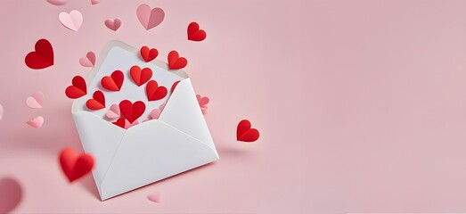 Valentine banner background of heart 