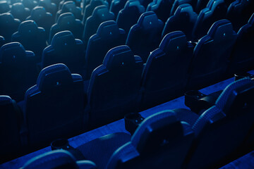 Numbered seats in movie theater.