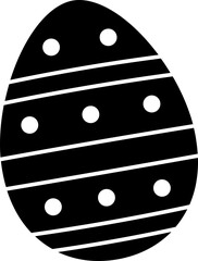 Easter egg icon.
Cute patterned Easter egg black silhouette Isolated.
Good for greeting card,poster, banner, leaflet.
Transparent background.