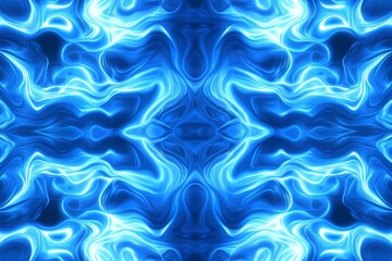 Fototapeta premium Abstract Blue Swirling Liquid Light Pattern Design