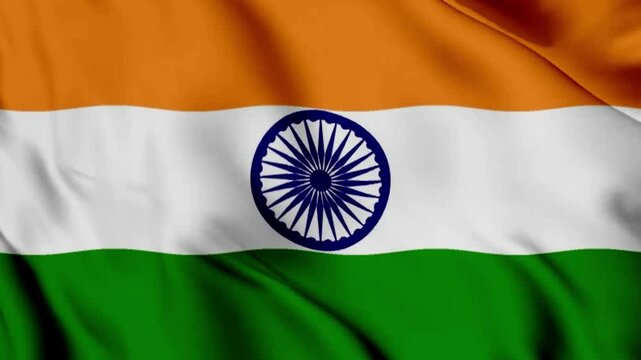 Waving Indian Flag Stoke Video