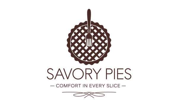 Savory pies Vector clipart logo icon