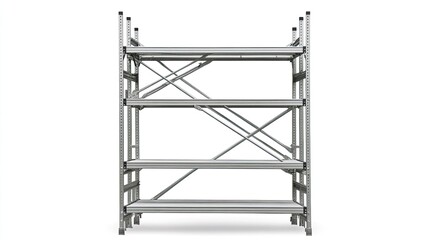 Industrial Metal Shelving Unit with Adjustable Shelves for Warehouse Storage and Organization