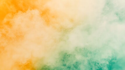 Obraz premium Abstract Orange Teal Smoke Cloud Background