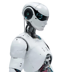 futuristic robotic surgeon with advanced technology and sleek design