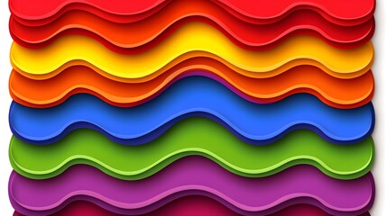 Colorful Wave Abstract Background  Rainbow Layers  Vibrant Design