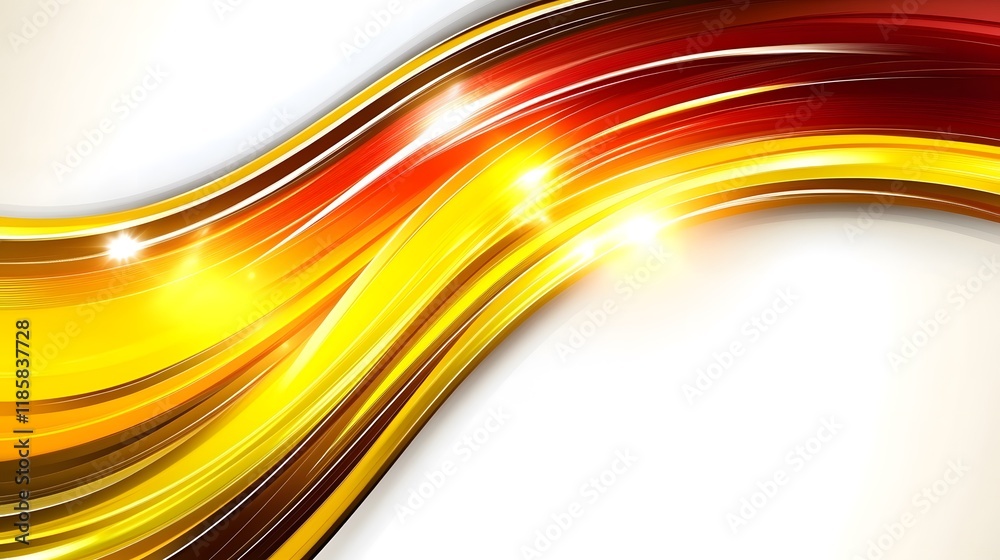 Canvas Prints abstract gold red wave background design