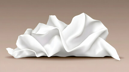 Cutout of a white paper tissue box