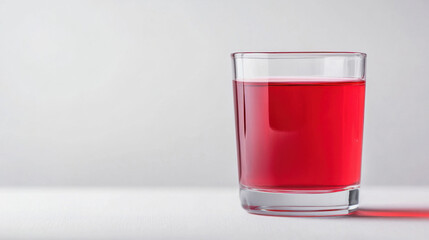 red cold pressed juice a specific juice extraction process in glass