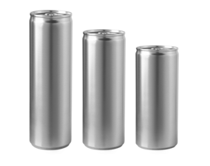 Aluminum slim cans isolated