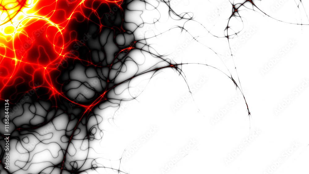 Poster red futuristic technology background with organic motion. energy overlay lines background