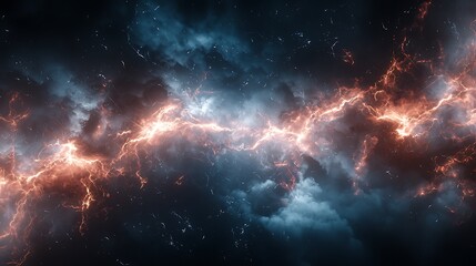 Fototapeta premium Lightning on transparent background