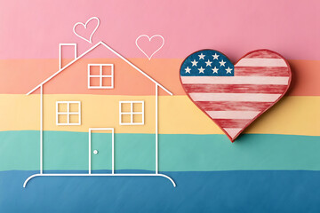 Celebrate foster care month in the usa with heartfelt symbolism and home imagery.