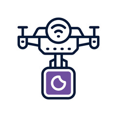 camera drone icon. vector dual tone icon for your website, mobile, presentation, and logo design.