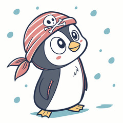 penguin with ice cream