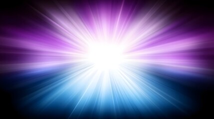 Obraz premium Bright Purple Blue Light Rays Burst Background