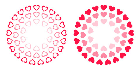 hearts background card banner frame card for valentine and wedding, pink heart love Paper cut decorations for Valentine's day border or frame design	