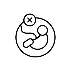 Abortion of fetus icon simple vector symbol