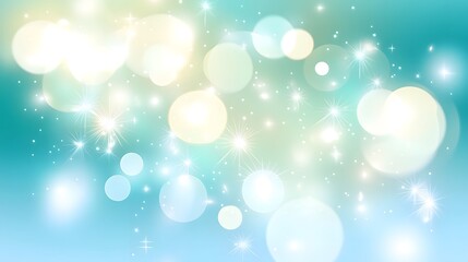 Sparkling Light Bokeh Background  Blue Green Teal Pastel
